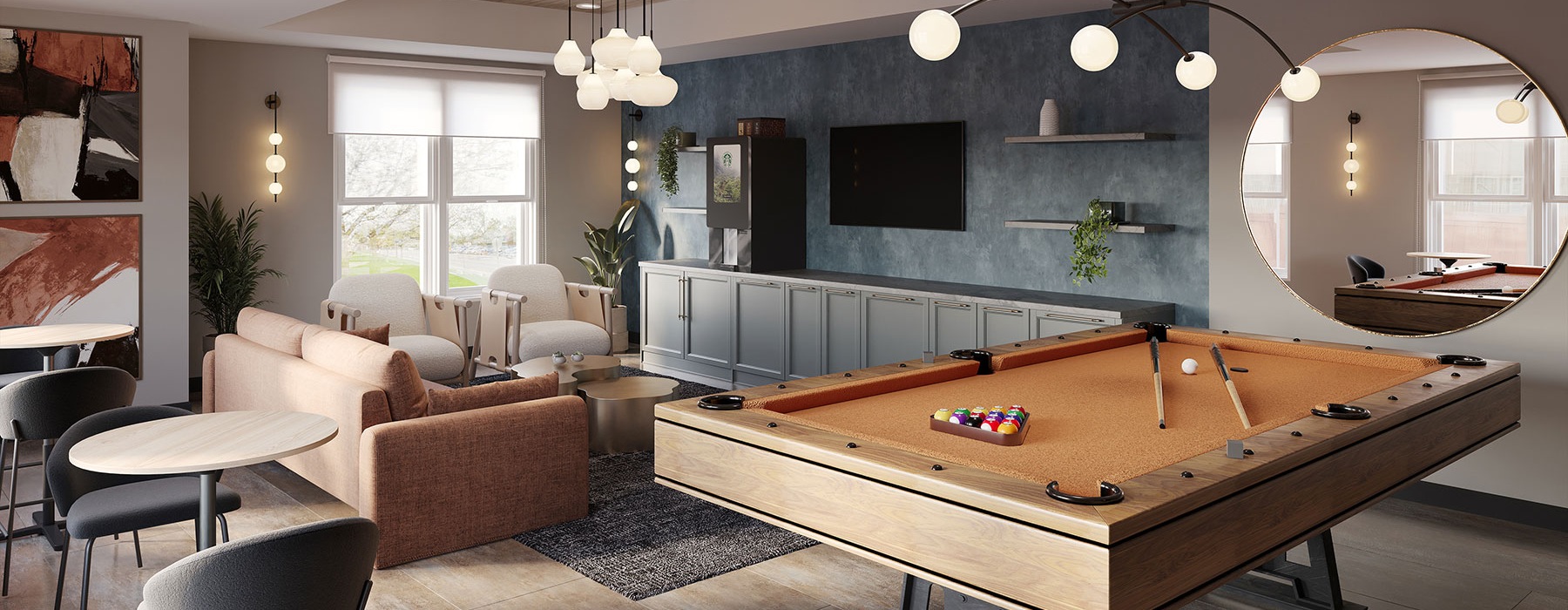 clubhouse view with pool table