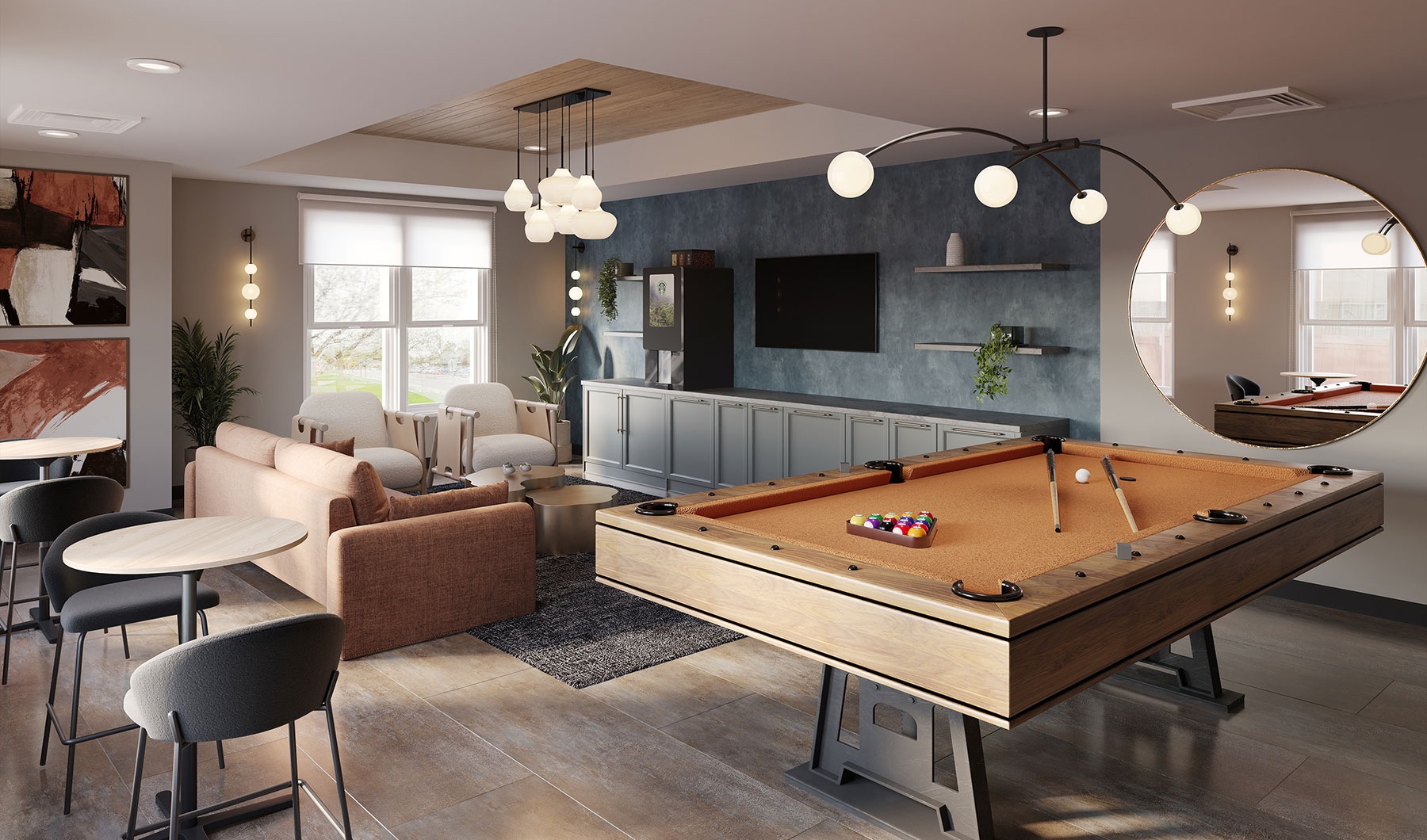 clubhouse view with pool table